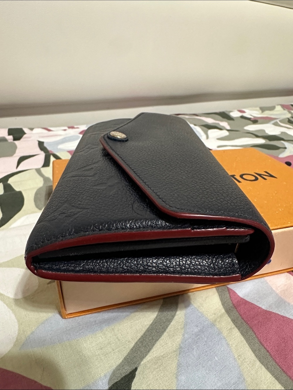 Louis Vuitton Navy Blue Emprente Leather Wallet - Picture 4 of 15